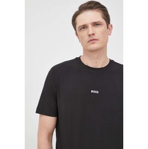 Majica kratkih rukava BOSS BOSS ORANGE za muškarce, boja: crna, s tiskom, 50473278