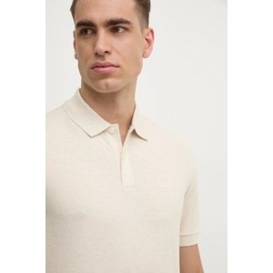 Pamučna polo majica BOSS boja: crna, bez uzorka, 50468362