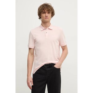 Pamučna polo majica BOSS boja: crna, bez uzorka, 50468362