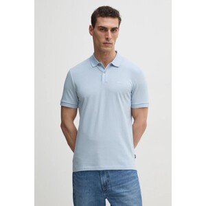 Pamučna polo majica BOSS boja: crna, bez uzorka, 50468362