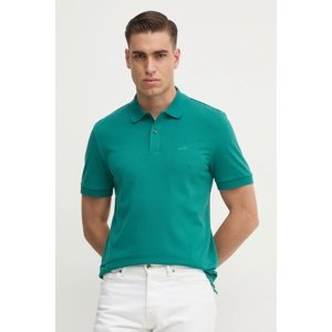 Pamučna polo majica BOSS boja: crna, bez uzorka, 50468362