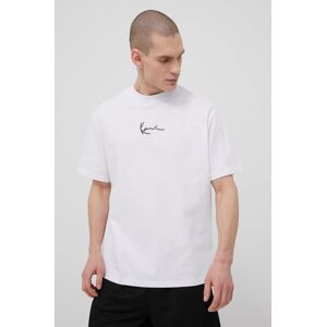 Pamučna majica Karl Kani boja: bijela, s aplikacijom, KKMQ12002WHT-white