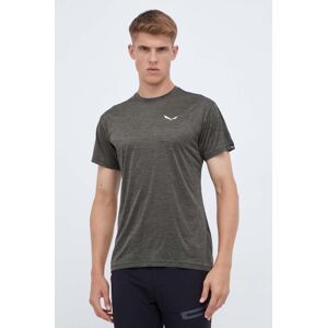 Sportska majica kratkih rukava Salewa Puez Melange Dry boja: zelena, melanž, 00-0000026537