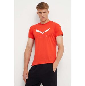 Sportska majica kratkih rukava Salewa Solidlogo Dry boja: crvena, s tiskom, 00-0000027018