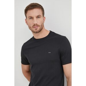 Pamučna majica Michael Kors boja: crna, jednobojni model
