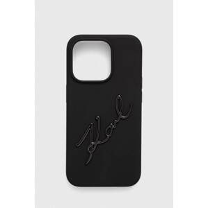 Etui za telefon Karl Lagerfeld iPhone 15 Pro 6.1'' boja: crna