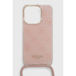 Etui za telefon Guess iPhone 15 Pro 6.1" boja: ružičasta