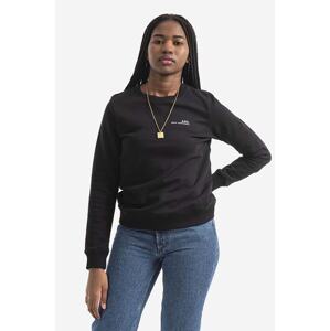 Pamučna dukserica A.P.C. Sweat Item F BLACK za žene, boja: crna, s tiskom, COEAS.F27663-VIOLET