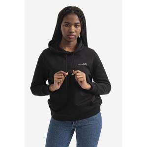 Pamučna dukserica A.P.C. Hoodie Item F BLACK za žene, boja: crna, s kapuljačom, bez uzorka, COEAS.F27674-PECHE