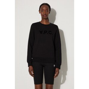 Pamučna dukserica A.P.C. Sweat Viva za žene, boja: crna, s tiskom