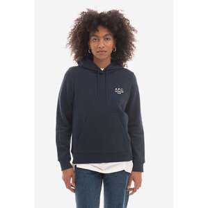 Pamučna dukserica A.P.C. Hoodie Manuela za žene, boja: ružičasta, s kapuljačom, s aplikacijom, COEZD-F27760 BRIGHT PINK