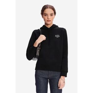 Pamučna dukserica A.P.C. Hoodie Manuela za žene, boja: ružičasta, s kapuljačom, s aplikacijom, COEZD-F27760 BRIGHT PINK