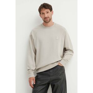 Pamučna dukserica Filling Pieces Lux za muškarce, boja: siva, glatka, 80513731932