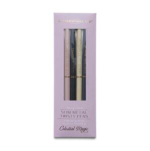 Set kemijskih olovaka Designworks Ink Twisty Slim Metal Pens 4-pack