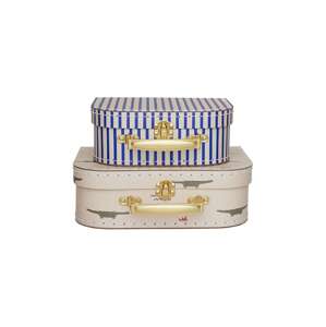 Set kutija OYOY Mini Suitcase Crocodile & Stripes 2-pack