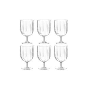Set čaša za vino J-Line Glass Plastic 6-pack