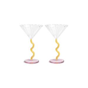 Set čaša &k amsterdam Coupe Curve Caramel 2-pack