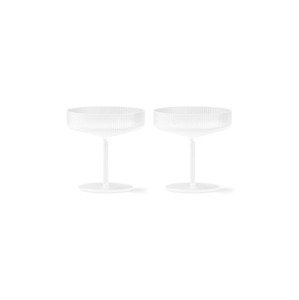 Set čaša za šampanjac ferm LIVING Ripple Champagne Saucers 150 ml 2-pack