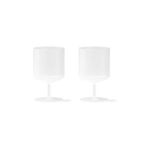 Set čaša za vino ferm LIVING Ripple Wine Glasses 270 ml 2-pack