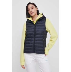 Prsluk Tommy Hilfiger za žene, boja: tamno plava, za prijelazno razdoblje, WW0WW42051