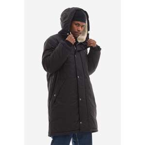 Jakna A.P.C. Parka Hector BLACK za muškarce, boja: crna, za prijelazno razdoblje, COEZV.H30179-MILITARYKH