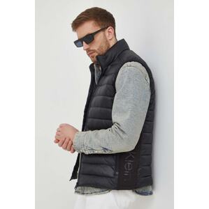 Prsluk Calvin Klein za muškarce, boja: crna, za prijelazno razdoblje, K10K108292