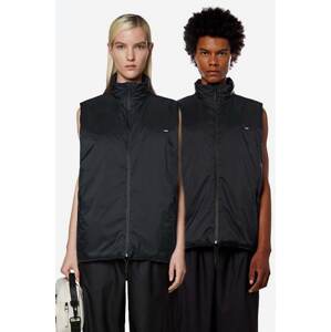 Prsluk Rains Oadded Nylon Vest boja: crna, za prijelazno razdoblje, 15460.BLACK-BLACK
