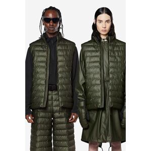 Prsluk Rains Trekker Vest boja: zelena, za prijelazno razdoblje, 15200.EVERGREEN-EVERGREEN