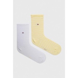 Čarape Tommy Hilfiger 2-pack za žene, boja: žuta, 100001494