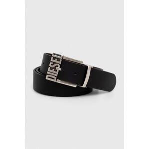 Dvostrani kožni remen Diesel B-SHIFT II BELT za muškarce, boja: crna, X08879.PR227