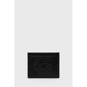 Kožni etui za kartice Karl Lagerfeld boja: crna