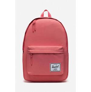 Ruksak Herschel za žene, boja: ružičasta, veliki, glatki model, Herschel Classics X-Large, 10492.05606-pink