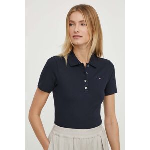 Polo majica Tommy Hilfiger za žene, boja: tamno plava, WW0WW42047