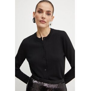 Vuneni kardigan BOSS boja: crna, lagani, 50492552