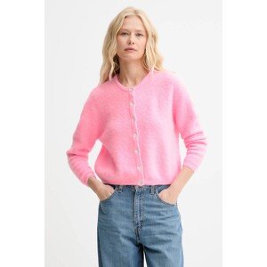 Vuneni kardigan American Vintage GILET ML COL ROND boja: siva, VITO19E