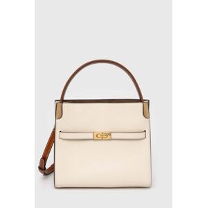 Kožna torba Tory Burch CN Lee Radziwill Small Double boja: bež, 158641.122
