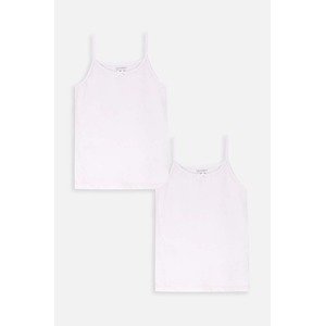 Pamučni dječji top Coccodrillo 2-pack boja: bijela, BASIC UNDERWEAR