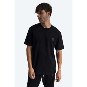 Pamučna majica Filling Pieces Lux Tee boja: crna, glatki model, 88113731861-BLACK