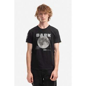 Pamučna majica Alpha Industries boja: crna, s tiskom, 108510.285-black