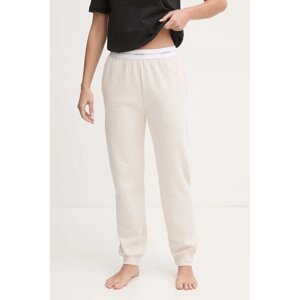 Dugi donji dio pidžame Calvin Klein Underwear za žene, boja: bež, 000QS7271E