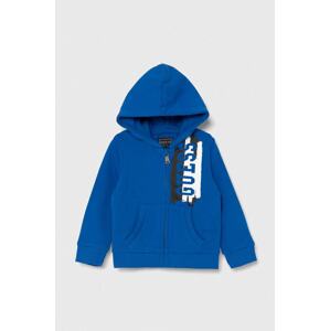 Dječja pamučna dukserica Guess s kapuljačom, s tiskom, N4YQ00 KA6R3