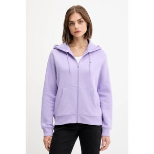 Dukserica Tommy Jeans za žene, boja: crna, s kapuljačom, bez uzorka, DW0DW19729