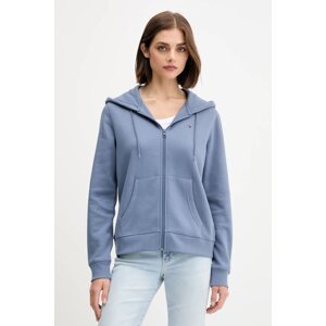 Dukserica Tommy Jeans za žene, boja: crna, s kapuljačom, bez uzorka, DW0DW19729