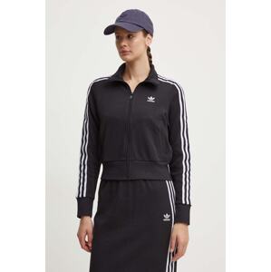 Dukserica adidas Originals Knitted Track Top za žene, boja: crna, s uzorkom, IY7278