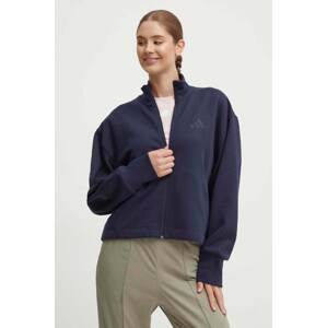 Dukserica adidas All SZN za žene, boja: tamno plava, s tiskom, IW1062