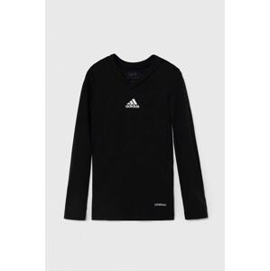 Dječja majica dugih rukava adidas Performance TEAM BASE TEE boja: crna, s tiskom, GN5710