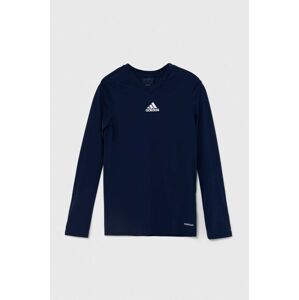 Dječja majica dugih rukava adidas Performance TEAM BASE TEE boja: tamno plava, s tiskom, GN5712