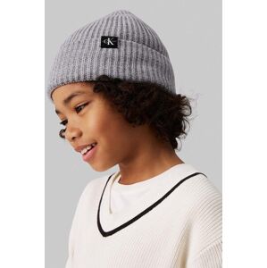 Dječja kapa Calvin Klein Jeans boja: siva, IU0IU00440