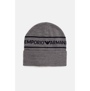 Dječja vunena kapa Emporio Armani boja: siva, 404707 4F490