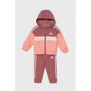 Trenirka za bebe adidas I 3S TIB FL TS boja: ružičasta, IV7394